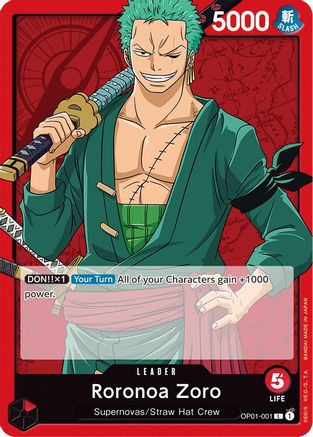 Roronoa Zoro (001) (OP01-001) [Romance Dawn] One Piece Single Bandai