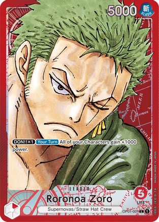 Roronoa Zoro (001) (Parallel) (OP01-001) [Romance Dawn] Foil One Piece Single Bandai