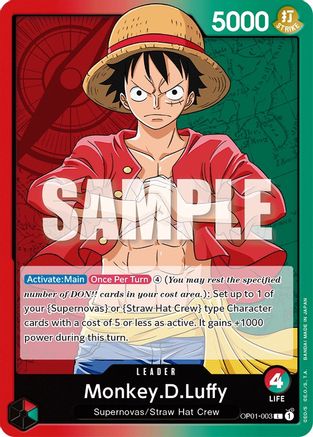 Monkey.D.Luffy (003) (OP01-003) [Romance Dawn] One Piece Single Bandai