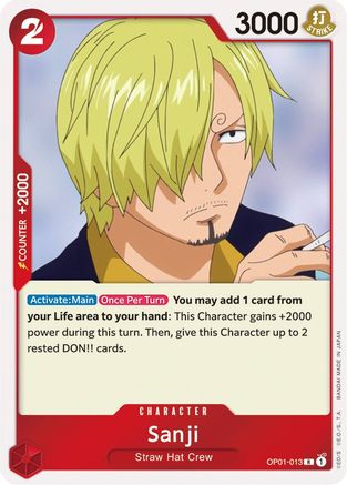 Sanji (OP01-013) [Romance Dawn] Foil One Piece Single Bandai