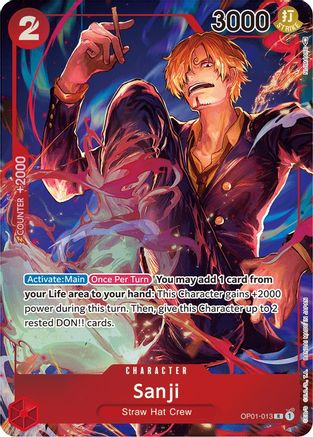 Sanji (Parallel) (OP01-013) [Romance Dawn] Foil One Piece Single Bandai