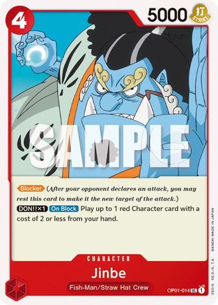 Jinbe (014) (OP01-014) [Romance Dawn] One Piece Single Bandai