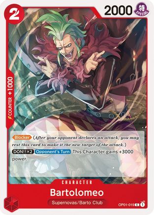 Bartolomeo (OP01-019) [Romance Dawn] One Piece Single Bandai