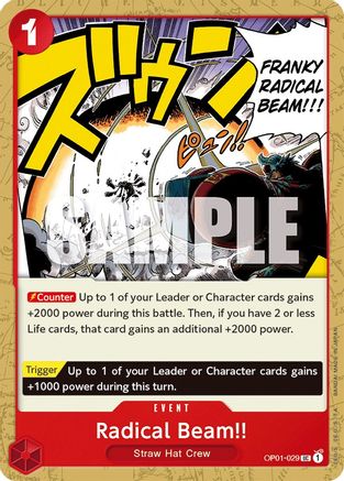 Radical Beam!! (OP01-029) [Romance Dawn] One Piece Single Bandai