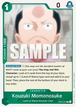 Kouzuki Momonosuke (OP01-041) [Romance Dawn] Foil One Piece Single Bandai