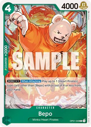 Bepo (OP01-049) [Romance Dawn] Foil One Piece Single Bandai