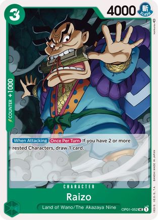 Raizo (OP01-052) [Romance Dawn] One Piece Single Bandai