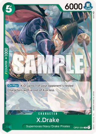 X.Drake (054) (OP01-054) [Romance Dawn] Foil One Piece Single Bandai