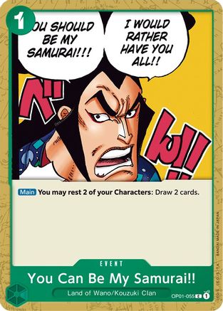 You Can Be My Samurai!! (OP01-055) [Romance Dawn] One Piece Single Bandai