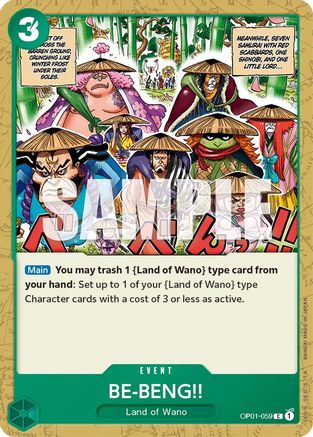 BE-BENG!! (OP01-059) [Romance Dawn] One Piece Single Bandai