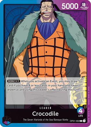 Crocodile (062) (OP01-062) [Romance Dawn] One Piece Single Bandai