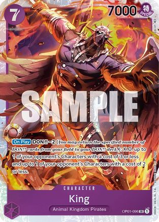 King (096) (OP01-096) [Romance Dawn] Foil One Piece Single Bandai