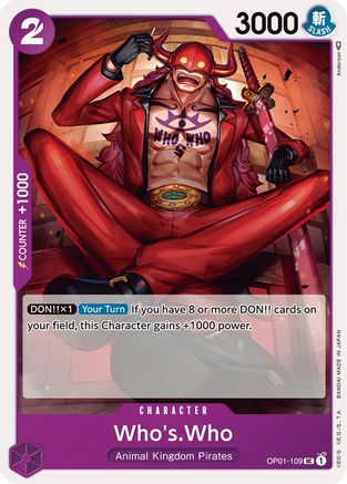 Who's.Who (OP01-109) [Romance Dawn] One Piece Single Bandai