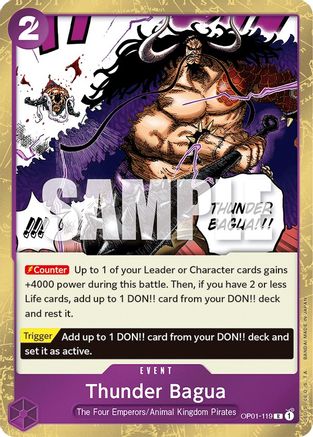 Thunder Bagua (OP01-119) [Romance Dawn] Foil One Piece Single Bandai