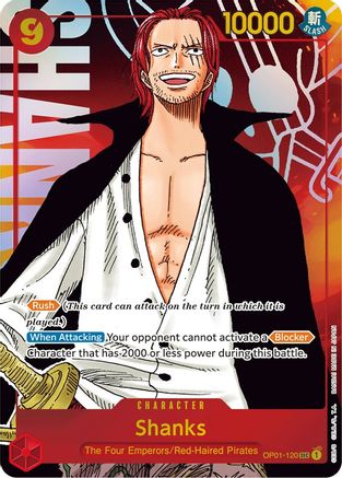Shanks (Parallel) (OP01-120) [Romance Dawn] Foil One Piece Single Bandai