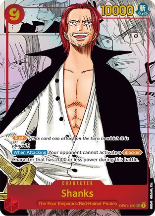 Shanks (Parallel) (Manga) (Alternate Art) (OP01-120) [Romance Dawn] Foil One Piece Single Bandai