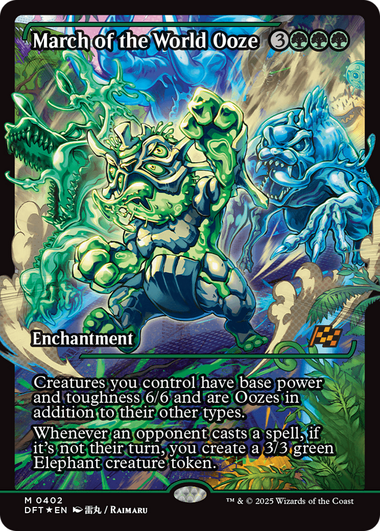 March of the World Ooze (DFT-402) [Aetherdrift] (Showcase) Foil MTG Single Wizards of the Coast