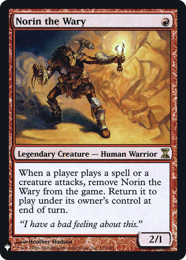 Norin the Wary (LIST-TSP-171) [Mystery Booster] The List Foil MTG Single Wizards of the Coast