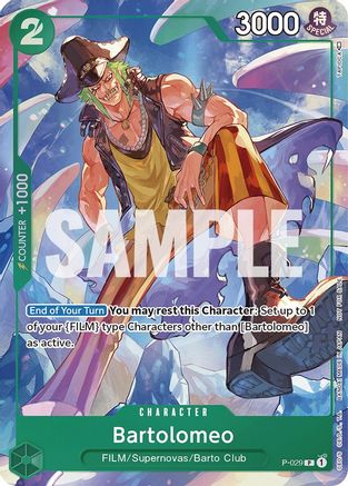 Bartolomeo (Event Pack Vol. 1) (P-029) [One Piece Promotion Cards] Foil One Piece Single Bandai