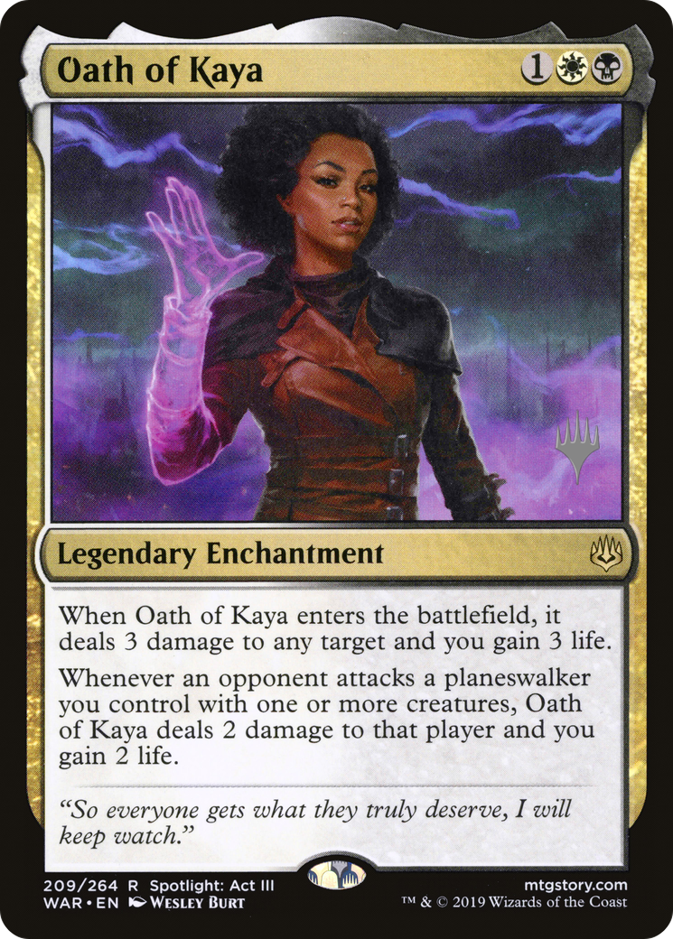 Oath of Kaya (PPELD-209) [War of the Spark Promos] Foil MTG Single Wizards of the Coast