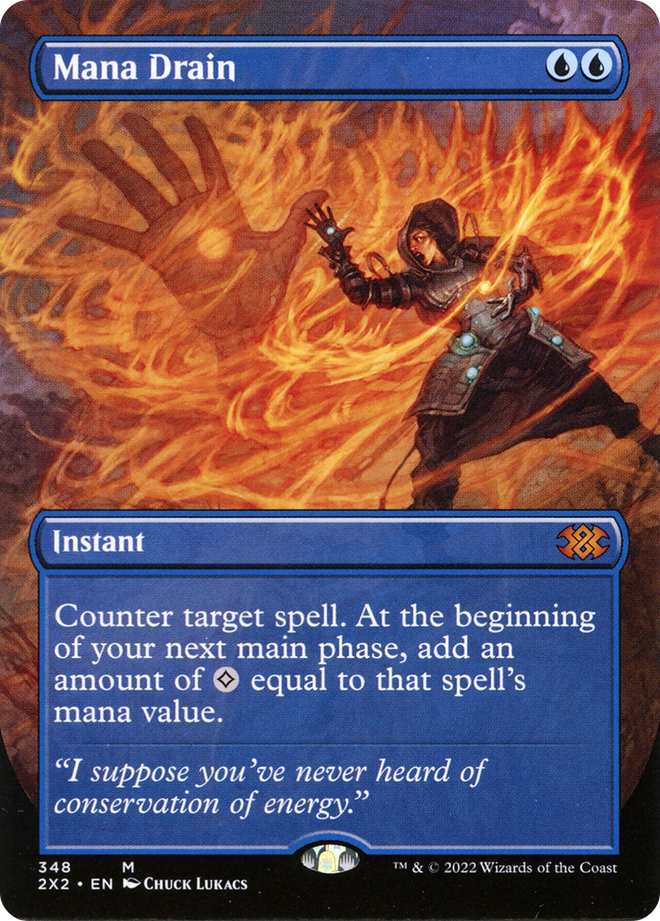 Mana Drain (2X2-348) [Double Masters 2022] (Borderless) MTG Single Wizards of the Coast