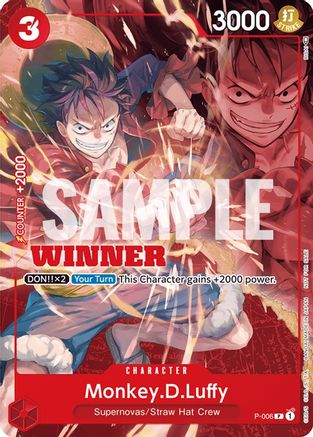 Monkey.D.Luffy - P-006 (Winner Pack Vol. 1) (P-006) [One Piece Promotion Cards] One Piece Single Bandai