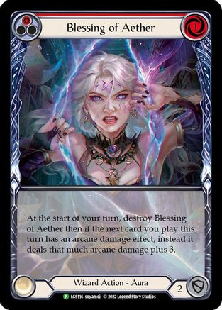 Blessing of Aether (Red) [LGS116] (Promo)  Rainbow Foil Flesh And Blood Single Flesh And Blood   