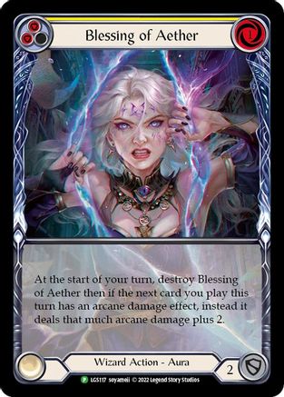 Blessing of Aether (Yellow) [LGS117] (Promo)  Rainbow Foil Flesh And Blood Single Flesh And Blood   