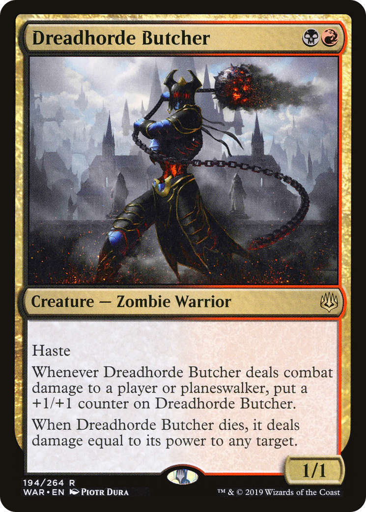 Dreadhorde Butcher (WAR-194) [War of the Spark] Foil MTG Single Wizards of the Coast