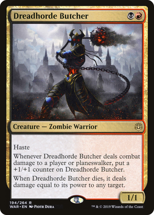 Dreadhorde Butcher (WAR-194) [War of the Spark] Foil MTG Single Wizards of the Coast