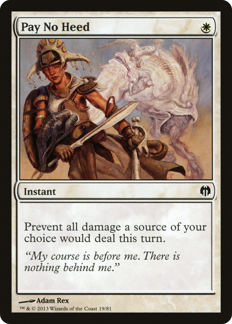 Pay No Heed (DDL-019) [Misc] Duel Decks: Heroes vs. Monsters MTG Single Wizards of the Coast