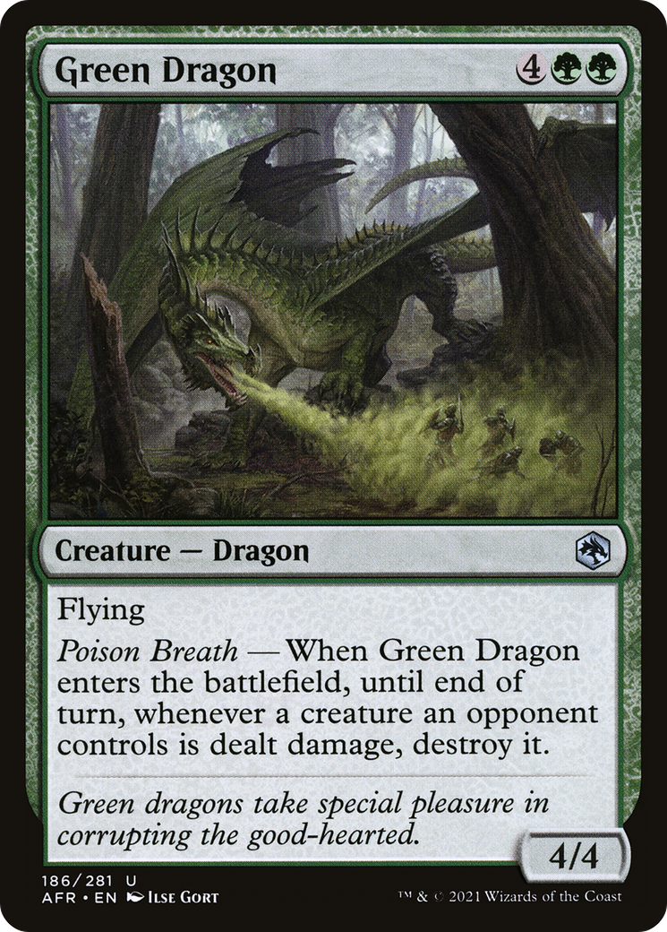 Green Dragon (AFR-186) [Adventures in the Forgotten Realms] Foil MTG Single Wizards of the Coast