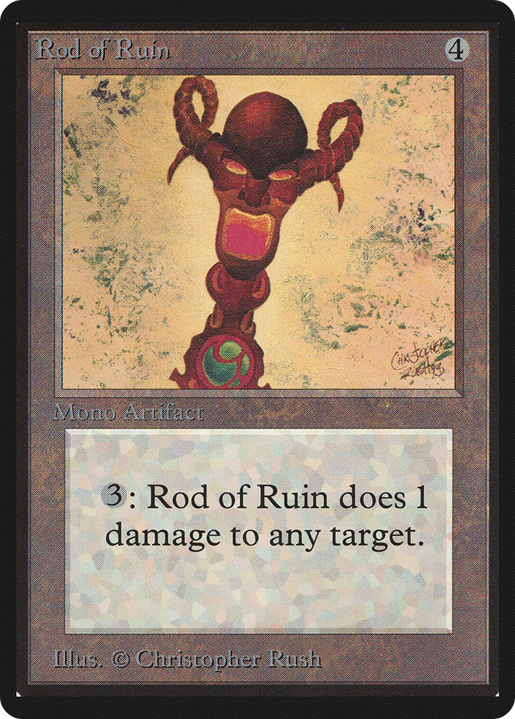 Rod of Ruin (LEB-269) [Oldschool] Limited Edition Beta MTG Single Wizards of the Coast