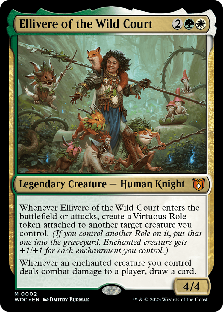 Ellivere of the Wild Court (WOC-002) [Wilds of Eldraine Commander] Foil MTG Single Wizards of the Coast