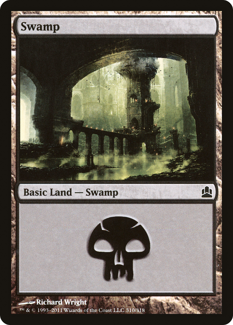 Swamp (310) (CMD-310) [Commander 2011] MTG Single Wizards of the Coast