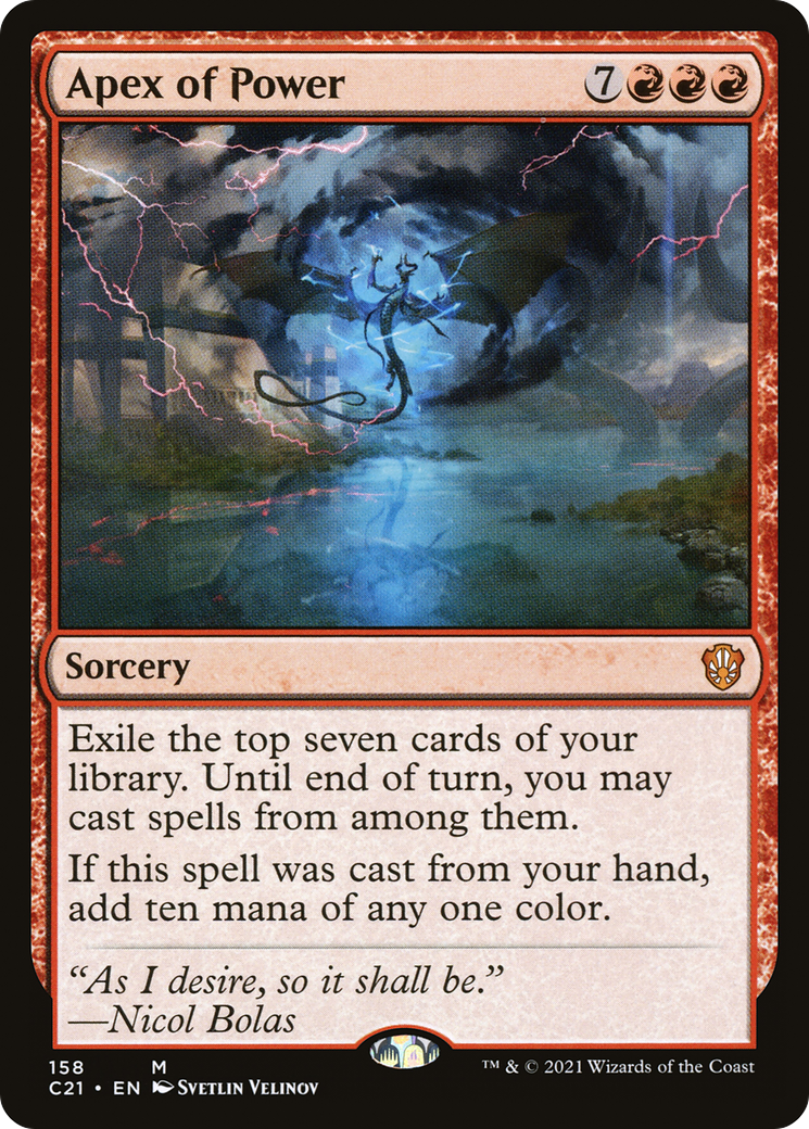 Apex of Power (C21-158) [Commander 2021] MTG Single Wizards of the Coast