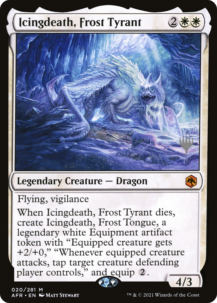 Icingdeath, Frost Tyrant (PPAFR-020) [Adventures in the Forgotten Realms Promos] Foil MTG Single Wizards of the Coast