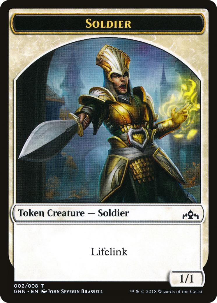 Soldier Token (GRN-002) [Tokens] Guilds of Ravnica Tokens MTG Single Wizards of the Coast