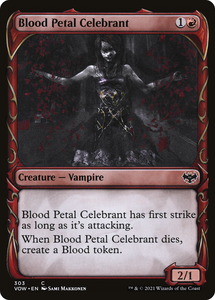 Blood Petal Celebrant (VOW-303) [Innistrad: Crimson Vow] (Showcase) Foil MTG Single Wizards of the Coast