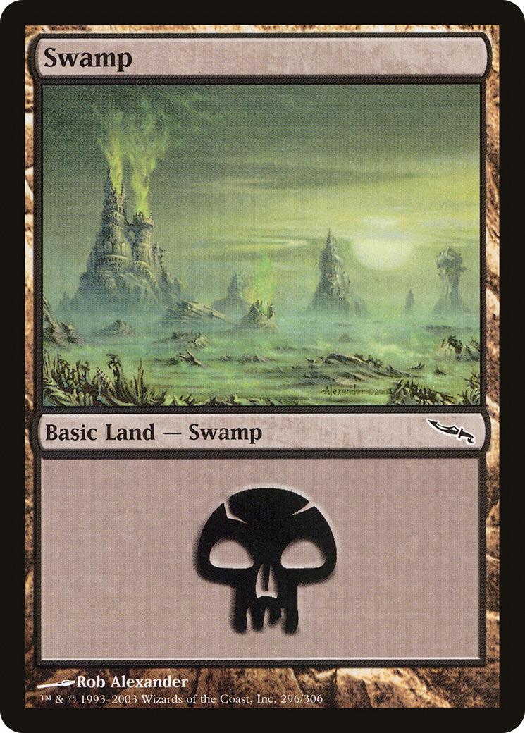 Swamp (MRD-296) [Mirrodin] Foil MTG Single Wizards of the Coast