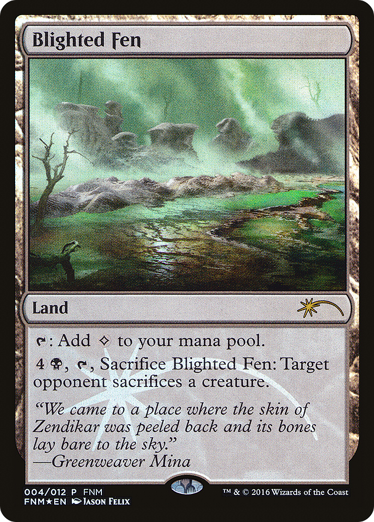 Blighted Fen (FNM-004) [Misc] Friday Night Magic 2016 Foil MTG Single Wizards of the Coast