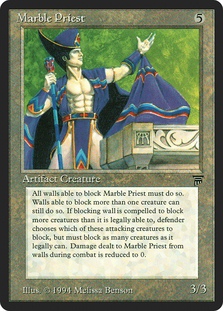 Marble Priest (LEG-286) [Oldschool] Legends MTG Single Wizards of the Coast
