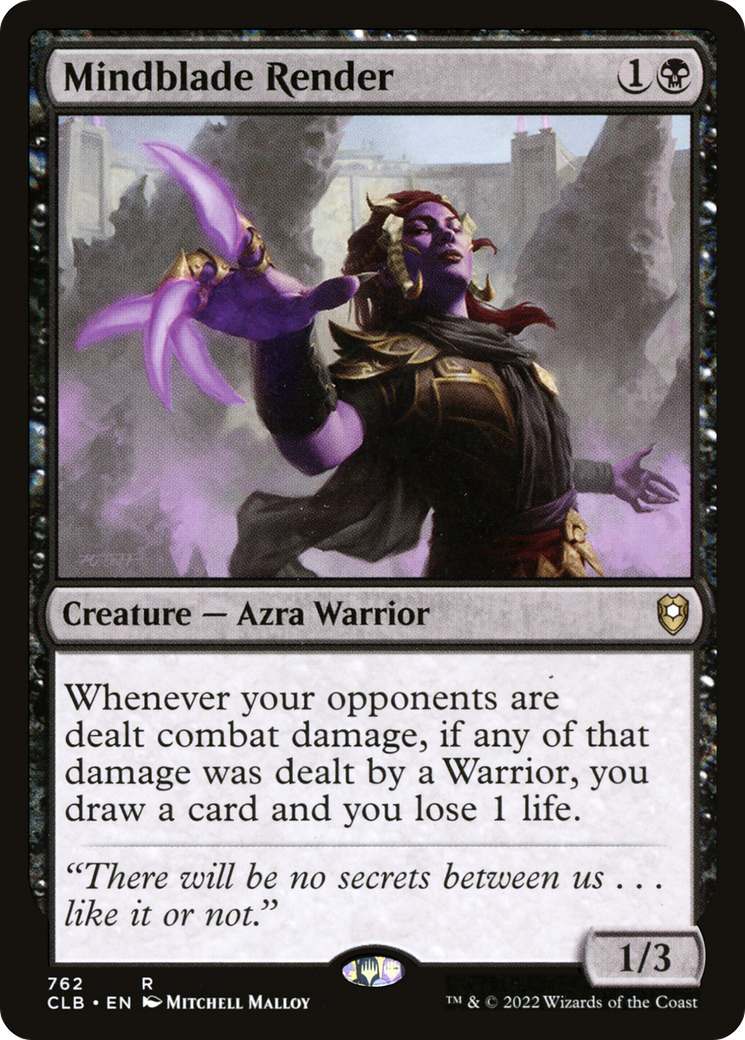 Mindblade Render (CLB-762) [Commander Legends: Battle for Baldur's Gate] MTG Single Wizards of the Coast