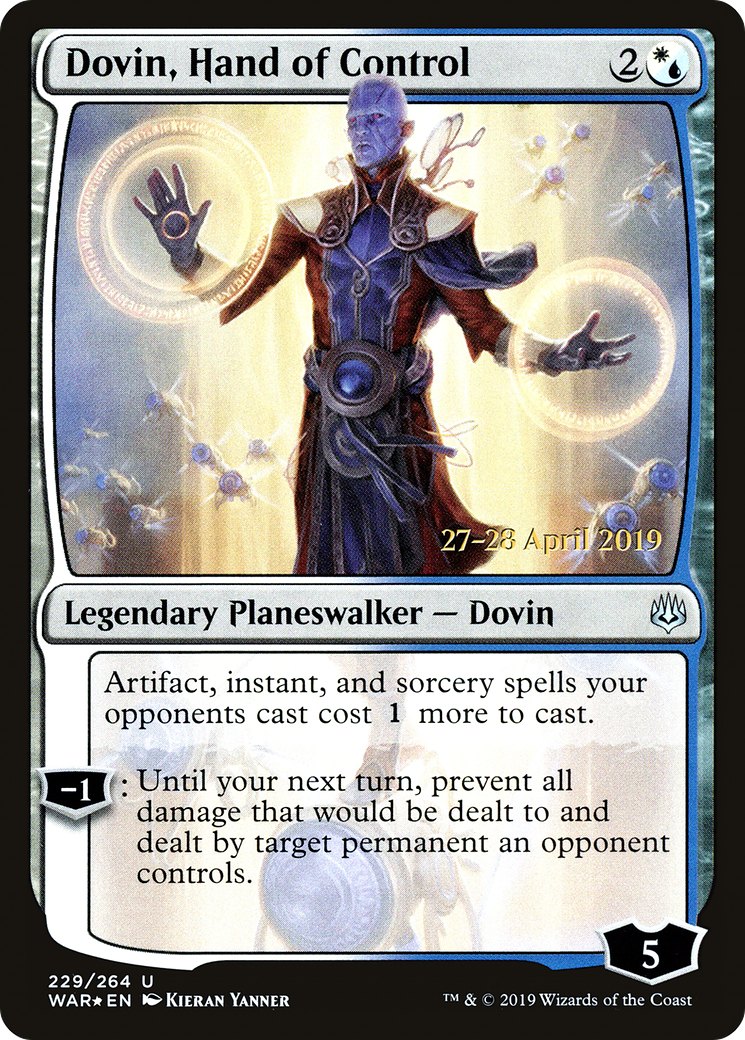 Dovin, Hand of Control (PRE-229) [War of the Spark Promos] Foil MTG Single Wizards of the Coast