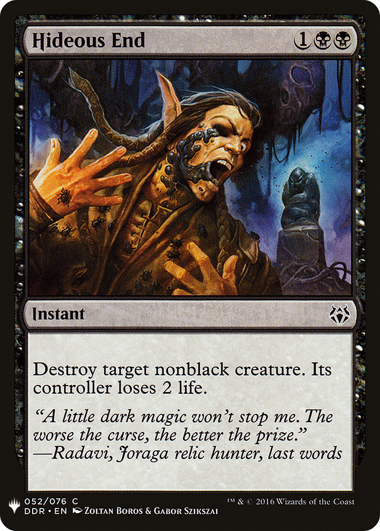 Hideous End (LIST-052) [Mystery Booster] The List MTG Single Wizards of the Coast