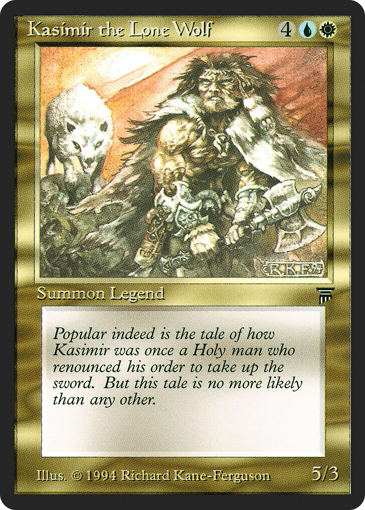Kasimir the Lone Wolf (LEG-237) [Oldschool] Legends MTG Single Wizards of the Coast