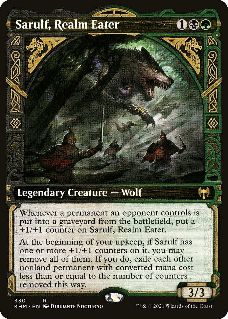 Sarulf, Realm Eater (KHM-330) [Kaldheim] (Showcase) Foil MTG Single Wizards of the Coast
