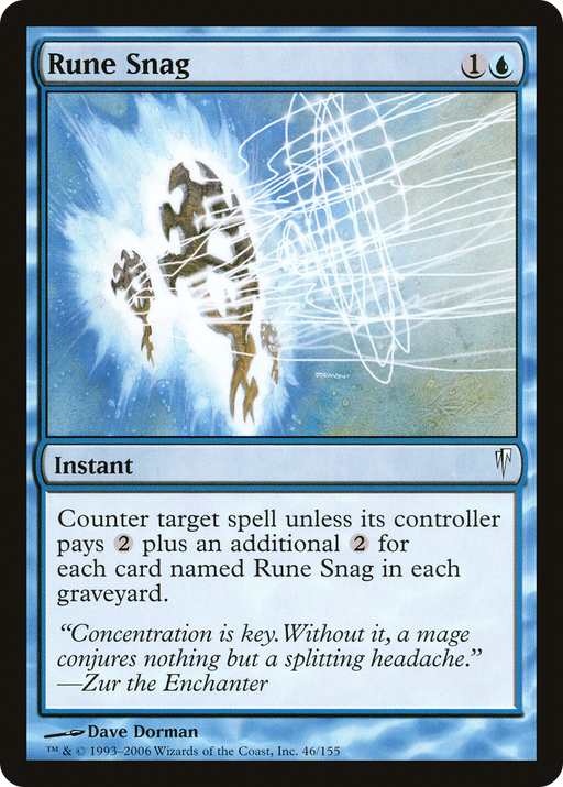 Rune Snag (CSP-046) [Coldsnap] Foil MTG Single Wizards of the Coast