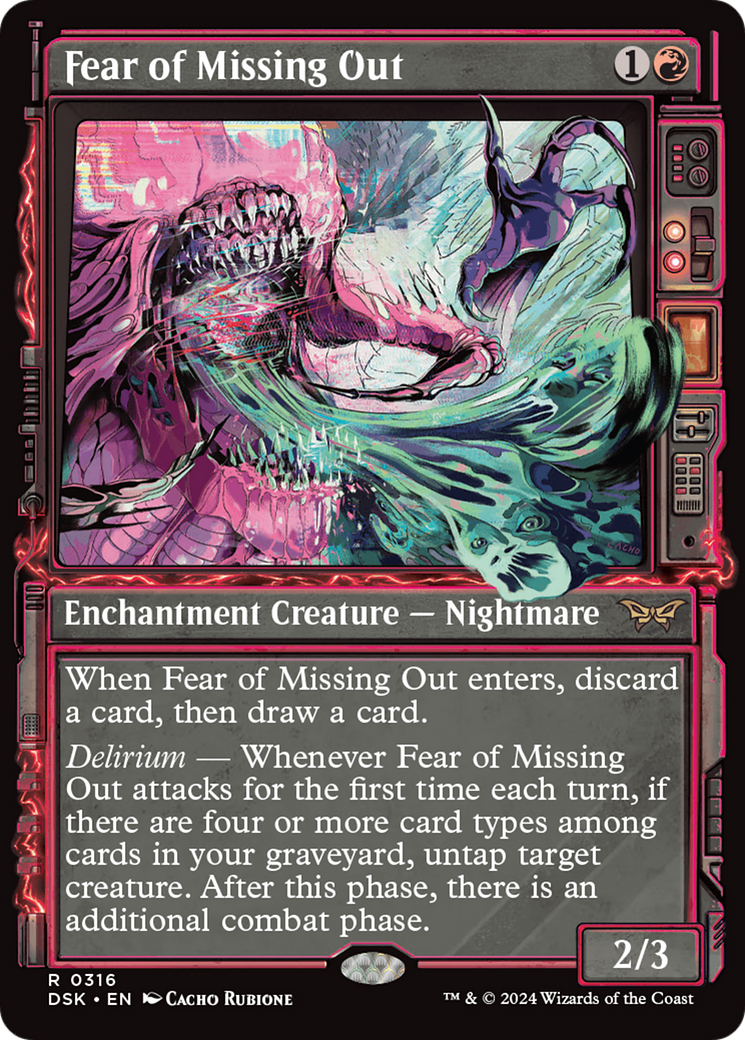Fear of Missing Out (DSK-316) [Duskmourn: House of Horror] (Showcase) MTG Single Wizards of the Coast