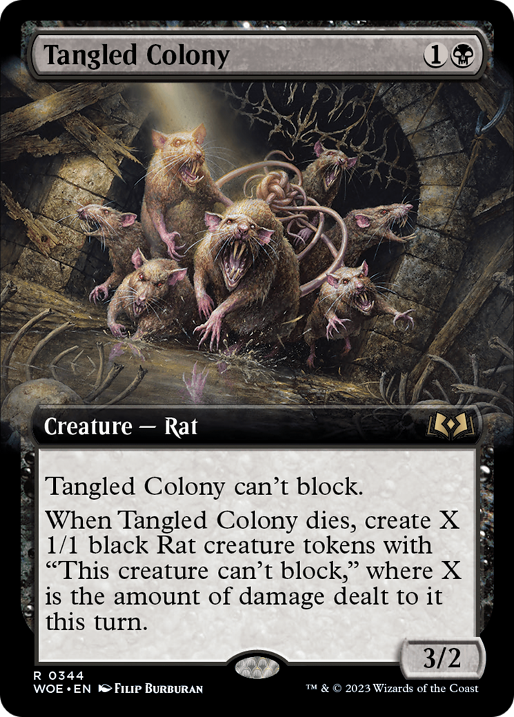 Tangled Colony (WOE-344) [Wilds of Eldraine] (Extended Art) Foil MTG Single Wizards of the Coast